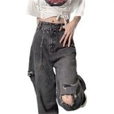 Vintage Y2k Ripped Denim Pants